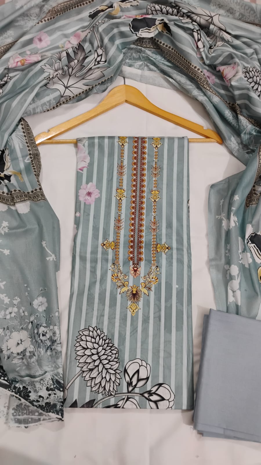 জমজম সুইস কটন — আকাশী নীল কালেকশন